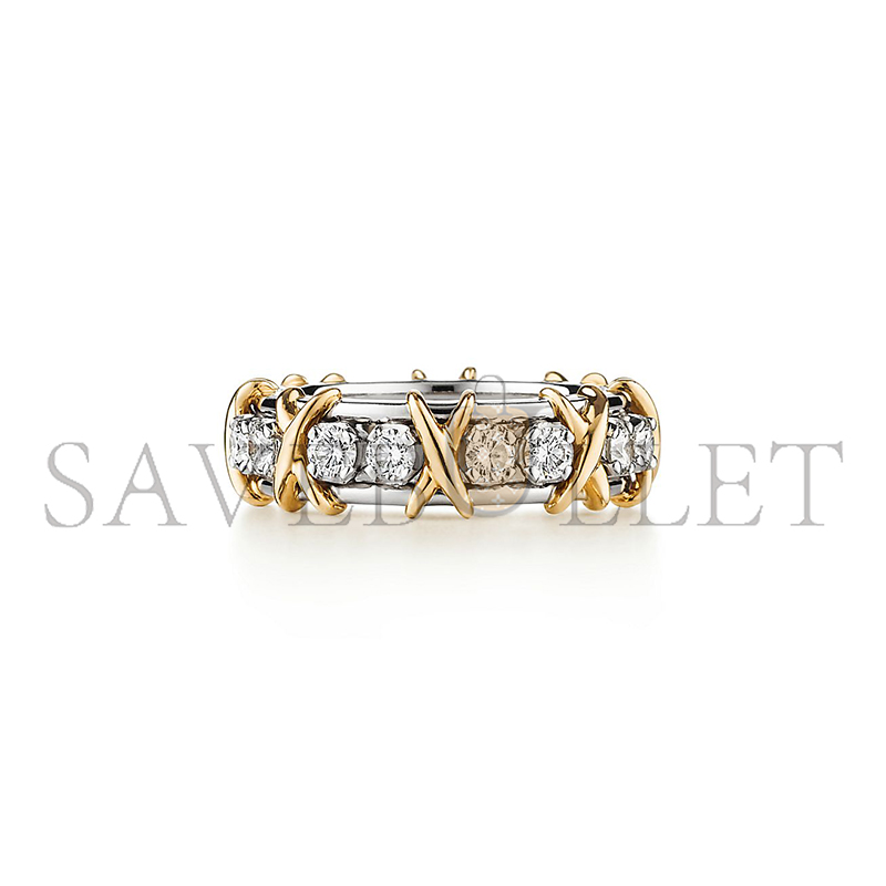 TIFFANY RING IN YELLOW GOLD AND PLATINUM WITH DIAMONDS GRP00053